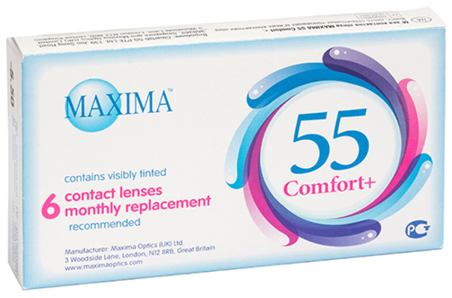 Мягкие контактные линзы Контактные линзы Maxima 55 Comfort Plus Фото №1 - linza.com.ua